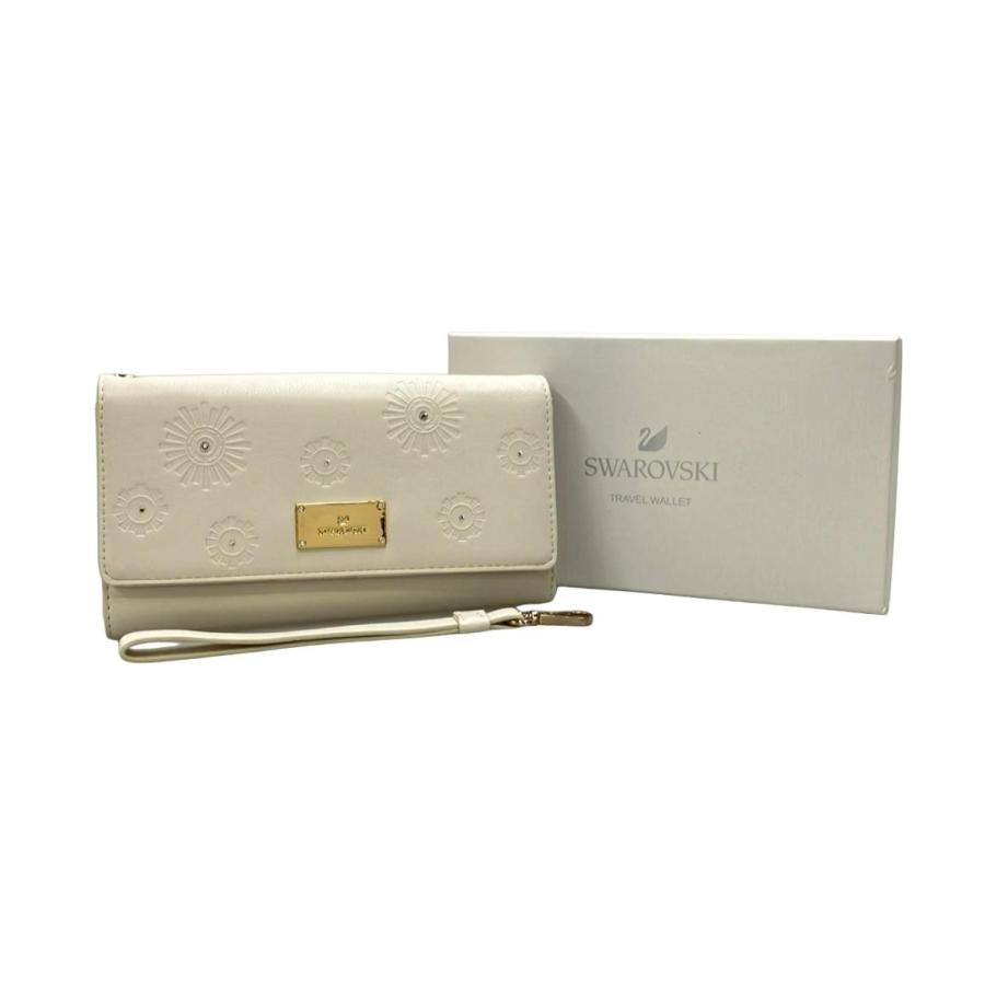 スワロフスキー 長財布 トラベルウォレット レディース SWAROVSKI 中古 