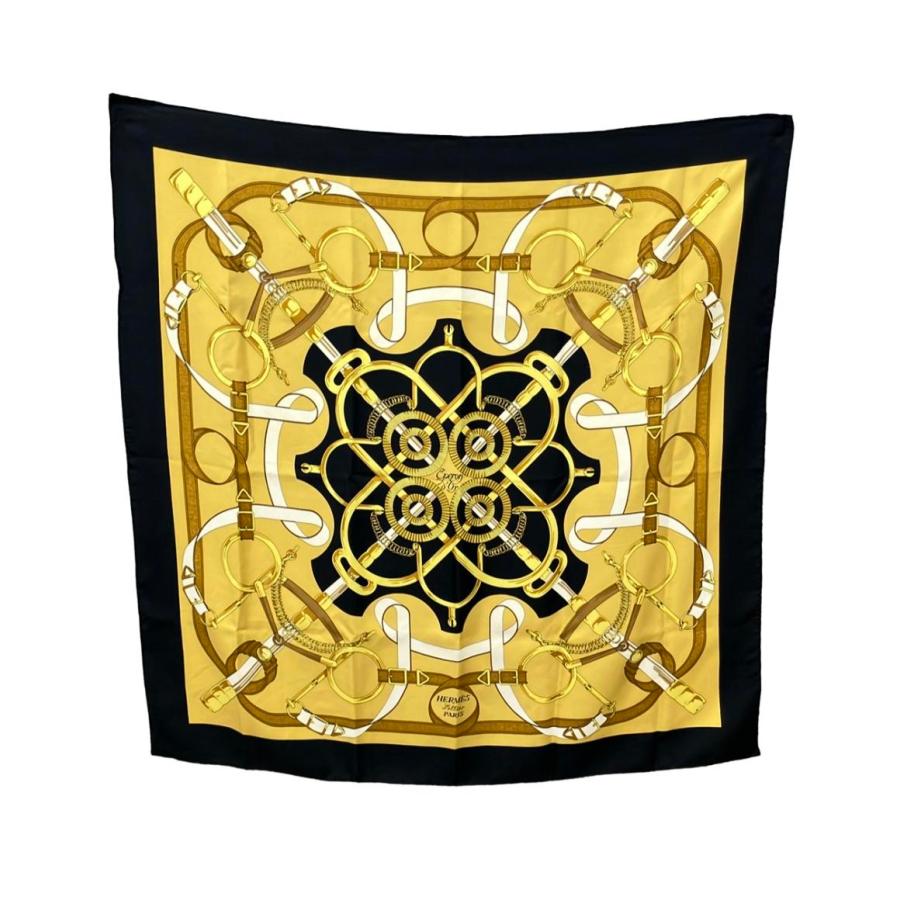 ミン HERMES エルメス スカーフ カレ90 Eperon d’Or HERMES（エルメス） カレ90 スカーフ シルク カレ スカーフ Eperon d