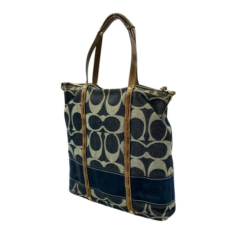 コーチ デニムトートバッグ シグネチャー 11181 レディース COACH 中古