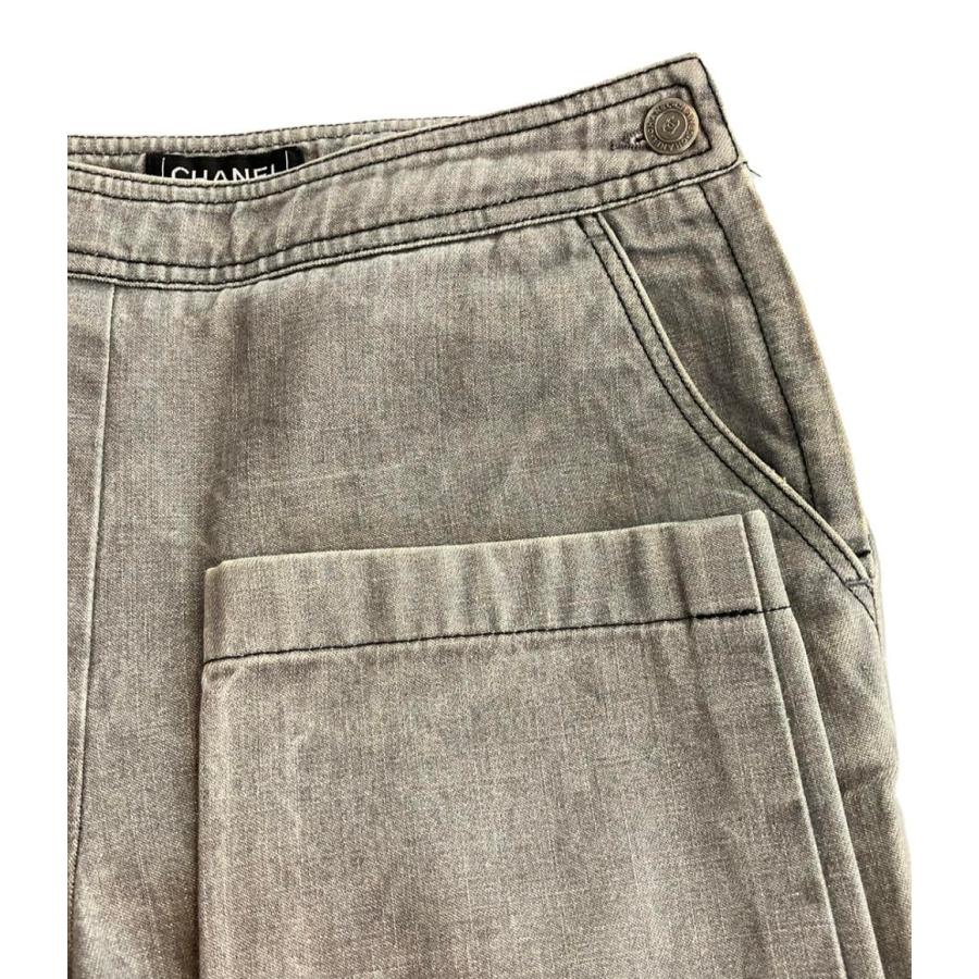 CHANELシャネル　デニムパンツ 　カーゴ　ヴィンテージ　グレー 40 　レア CHANELシャネル デニムパンツ カーゴ ヴィンテージ グレー 40