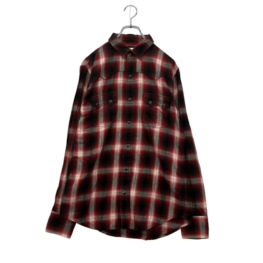 サンローラン 15AW レギュラーカラーチェックシャツ 398063 メンズ