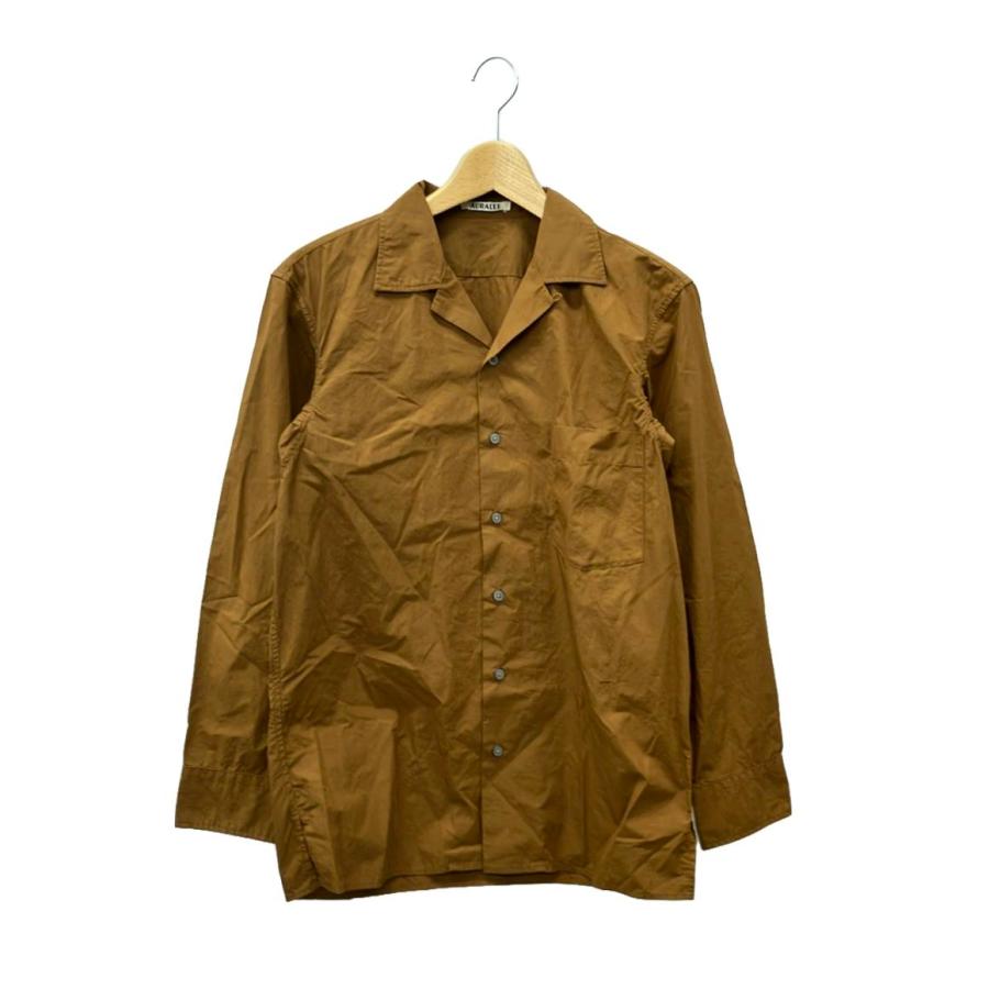 AURALEE 長袖シャツ Lサイズ オレンジ