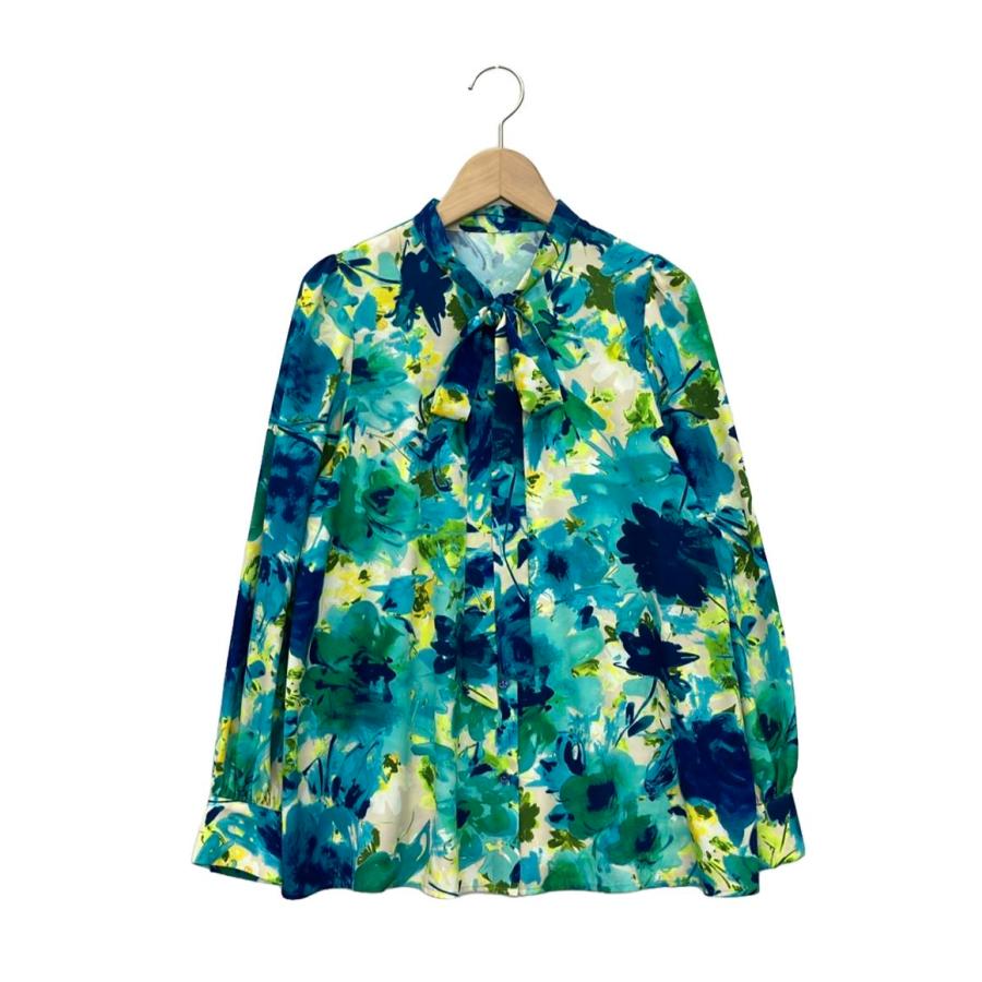 美品 アナイ ボウタイブラウス 花柄 レディース SIZE 36 (XS) ANAYI 
