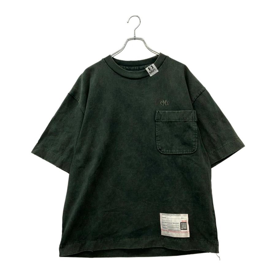 maison mihara yasuhiro ダメージTシャツ 美品 メゾンミハラヤスヒロ 半袖Tシャツ 胸ポケット ダメージ加工