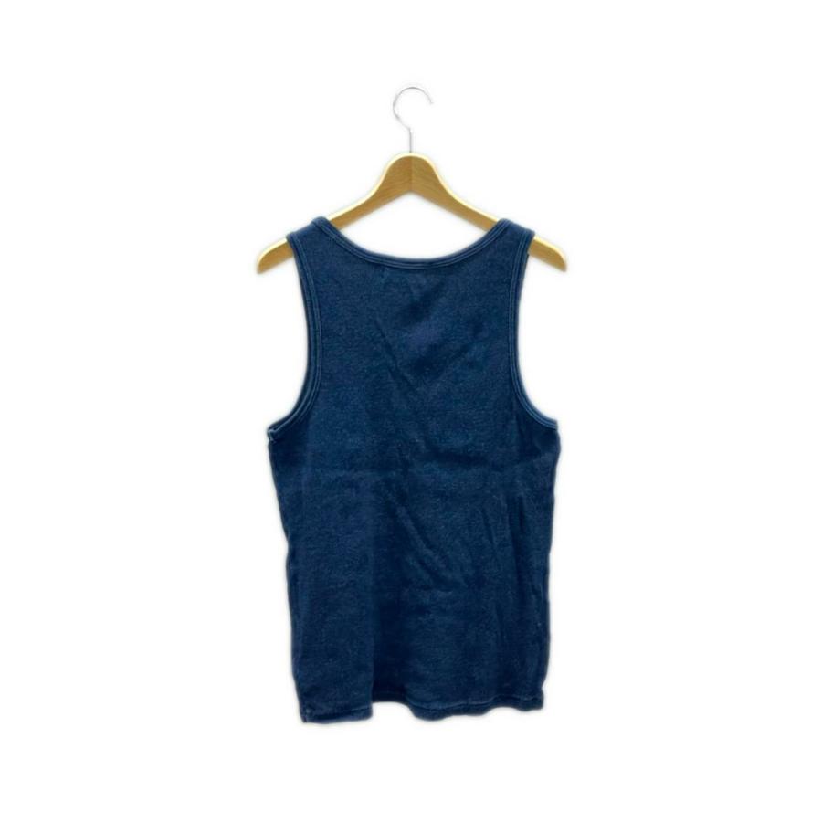 【希少】RRL ラルフローレン タンクトップ ネイビー Lサイズ ダブルアールエル タンクトップ メンズ SIZE L RRL 中古
