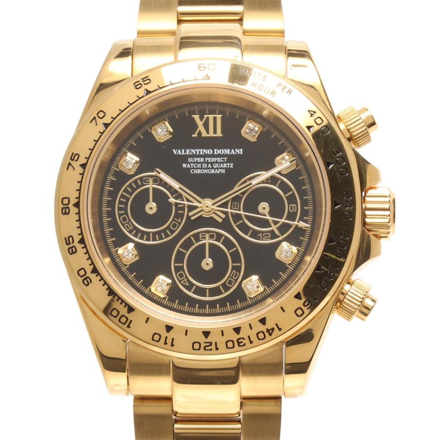 バレンチノドマーニ 腕時計 クオーツ ブラック VD005 メンズ VALENTINO