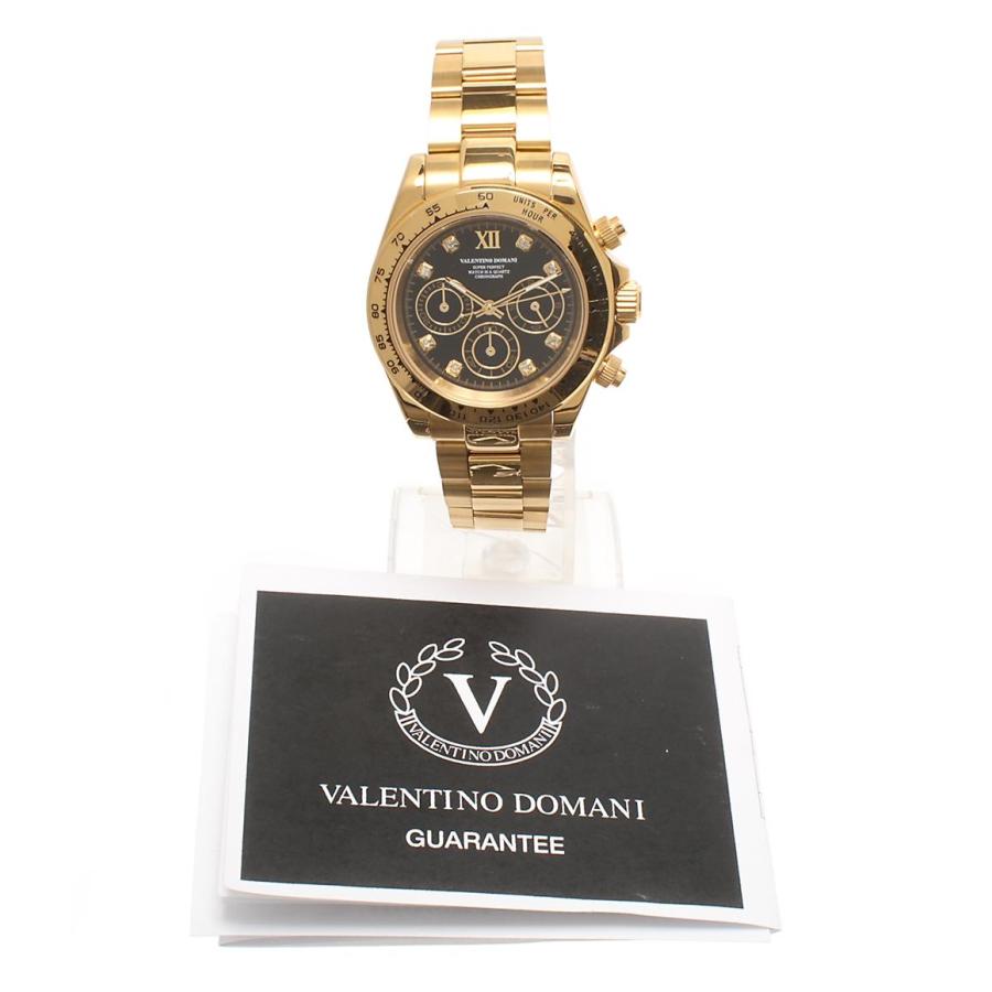 バレンチノドマーニ 腕時計 クオーツ ブラック VD005 メンズ VALENTINO