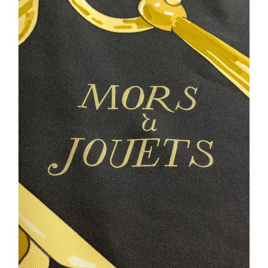 美品 エルメス スカーフ カレ90 シルク100% 馬銜 Mors a Jouets