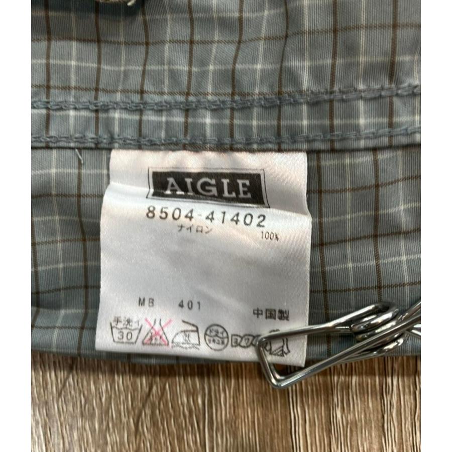 エーグル ナイロンジャケット チェック柄 フード付き メンズ SIZE XS