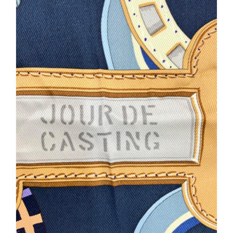 エルメス スカーフ カレ70 シルク100% JOUR DE CASTING レディース
