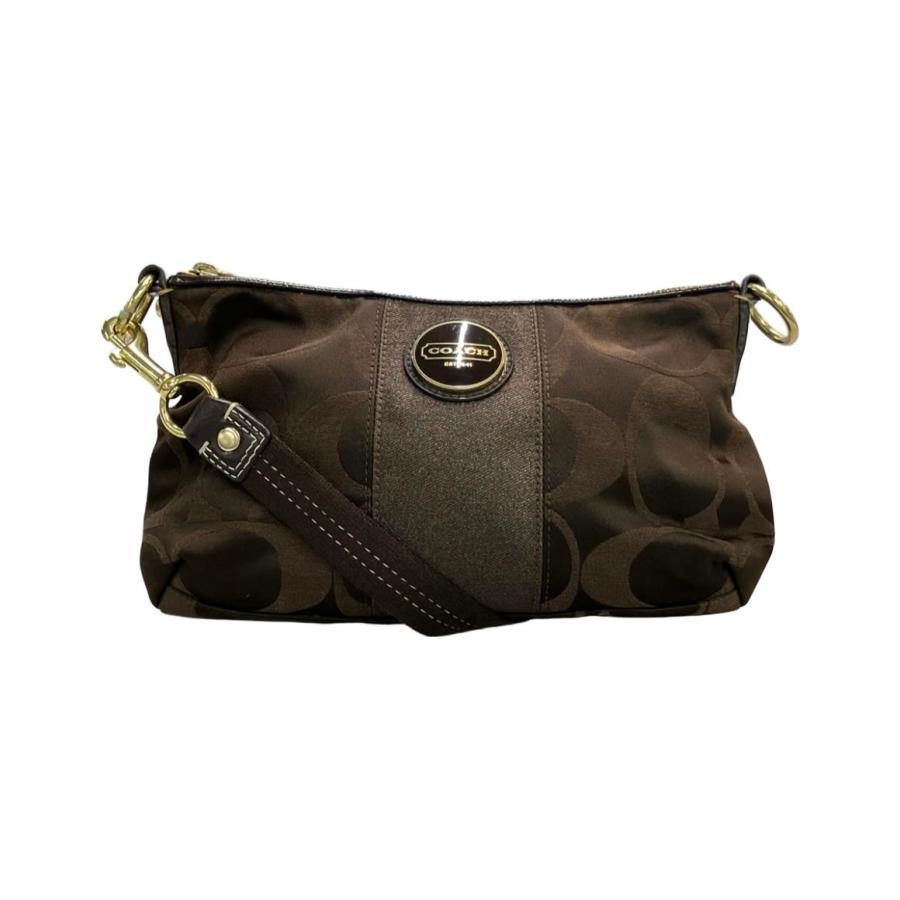美品 COACH コーチ シグネチャー 2way ショルダーバッグ F18035 コーチ ショルダーバッグ 斜め掛け キャンバス ラージシグネチャー