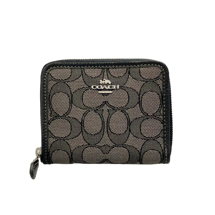 美品COACH 二つ折り財布 シグネチャー　コーチレディース 美品 コーチ 二つ折り財布 シグネチャー レディース COACH 中古