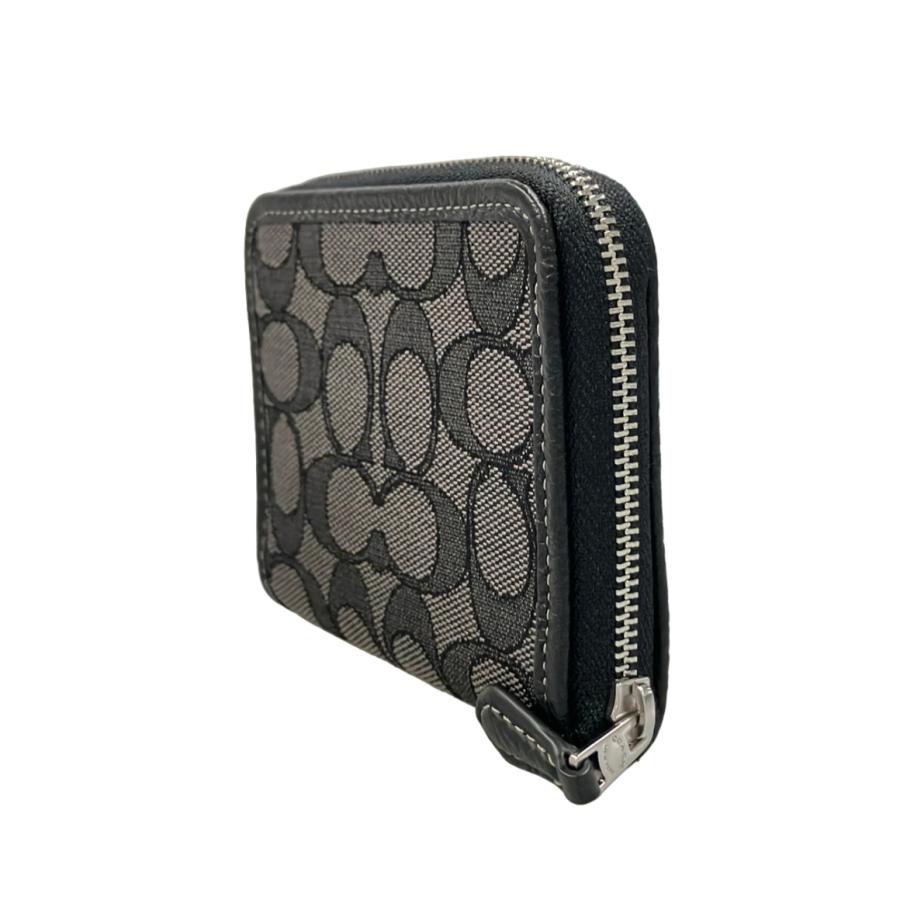 美品COACH 二つ折り財布 シグネチャー　コーチレディース 美品 コーチ 二つ折り財布 シグネチャー レディース COACH 中古
