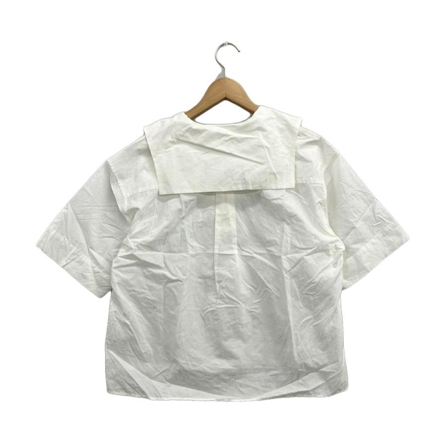 MARGARET HOWELL セーラーカラー半袖シャツ マーガレットハウエル 半袖シャツ セーラーカラー レディース