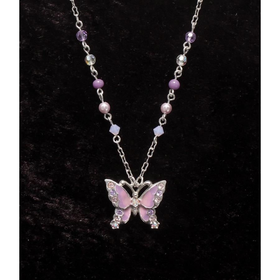 レディース ANNA SUI 蝶 小花 バタフライ フラワー ネックレス