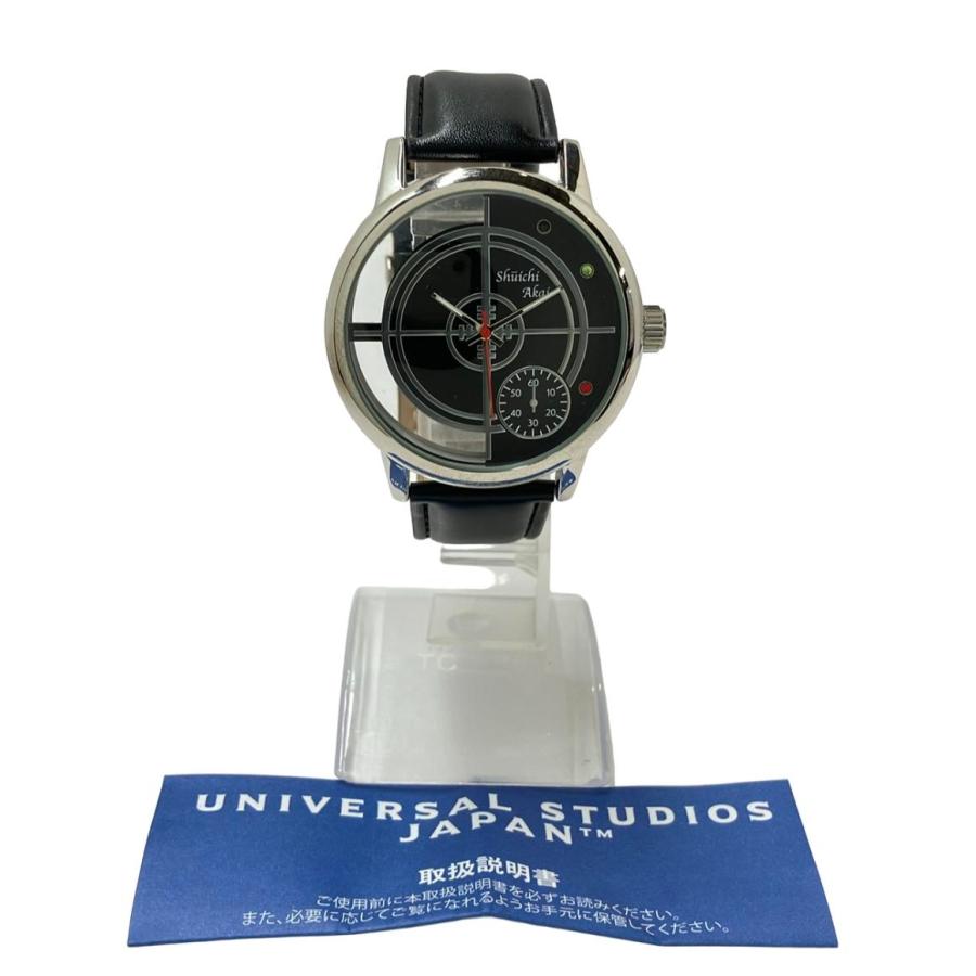 腕時計 名探偵コナン 赤井秀一 クオーツ ブラック メンズ USJ 中古