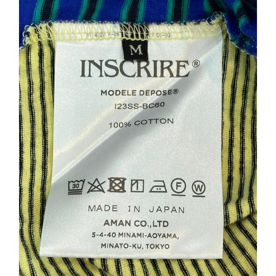 【K．K 】INSCRIRE ボーダーカットソー　M アンスクリア 長袖Tシャツ ボーダー メンズ SIZE MEDIUM (M