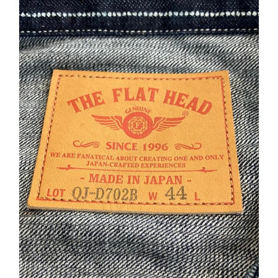 美品 ザフラットヘッド デニムジャケット ストライプ柄 メンズ SIZE 44