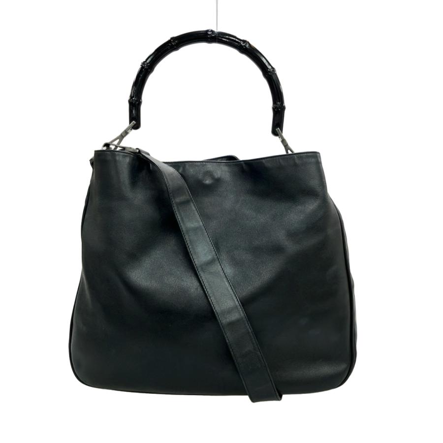 グッチ ハンドバッグ ショルダーバッグ 2WAY 肩掛け バンブー レザー