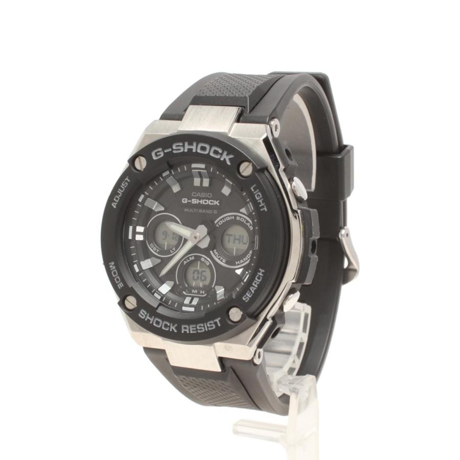 美品 カシオ 腕時計 Gスチール G-STEEL G-SHOCK ソーラー ブラック GST