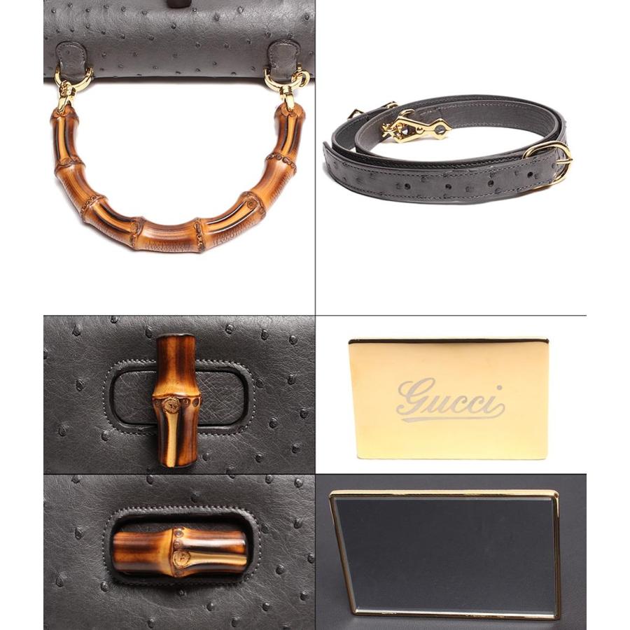 GUCCI バッグ　バンブー　オーストリッチ　ビンテージ グッチ オールドグッチ バンブー オーストリッチ ハンドバッグ