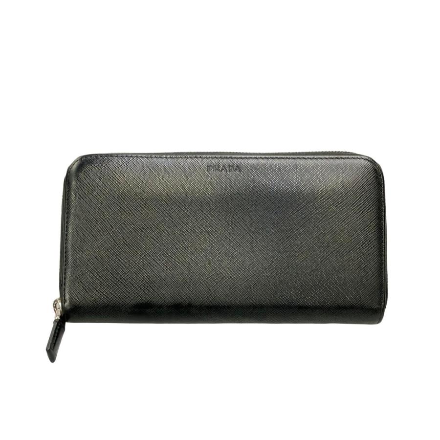 プラダ ラウンドファスナー長財布 サフィアーノ メンズ PRADA 中古