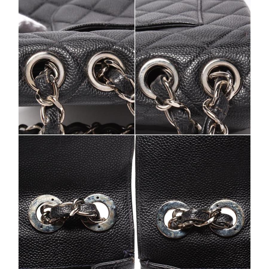 シャネル ショルダーバッグ シングルフラップ ダブルチェーン シルバー