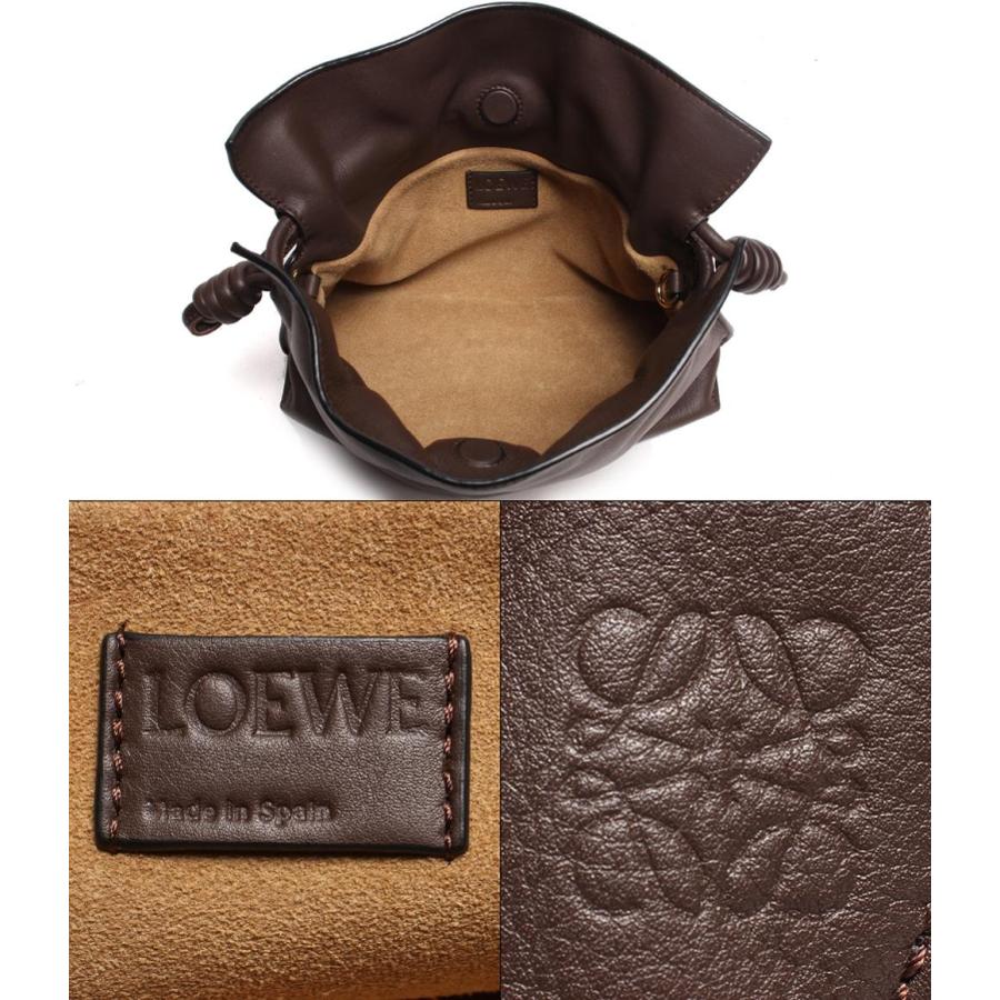 ロエベ レザー ショルダーバッグ ゴールド金具 フラメンコクラッチ