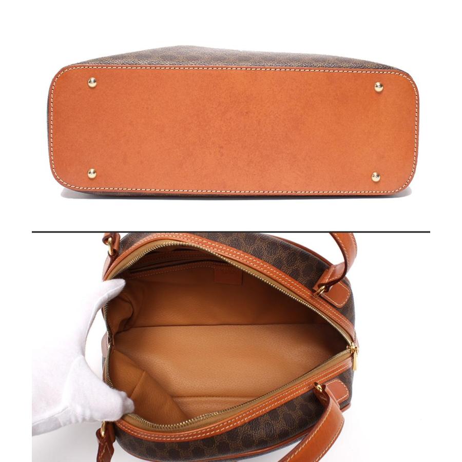 CELINE ハンドバッグ　ハーフムーン　マカダム　トリオンフ 新作割☆CELINE ハーフムーン マカダム柄 バッグ セリーヌ