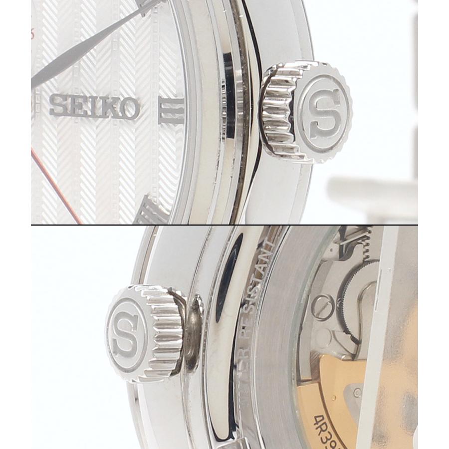 セイコー 腕時計 プレサージュ 自動巻き ホワイト 4R39-00W0 メンズ 