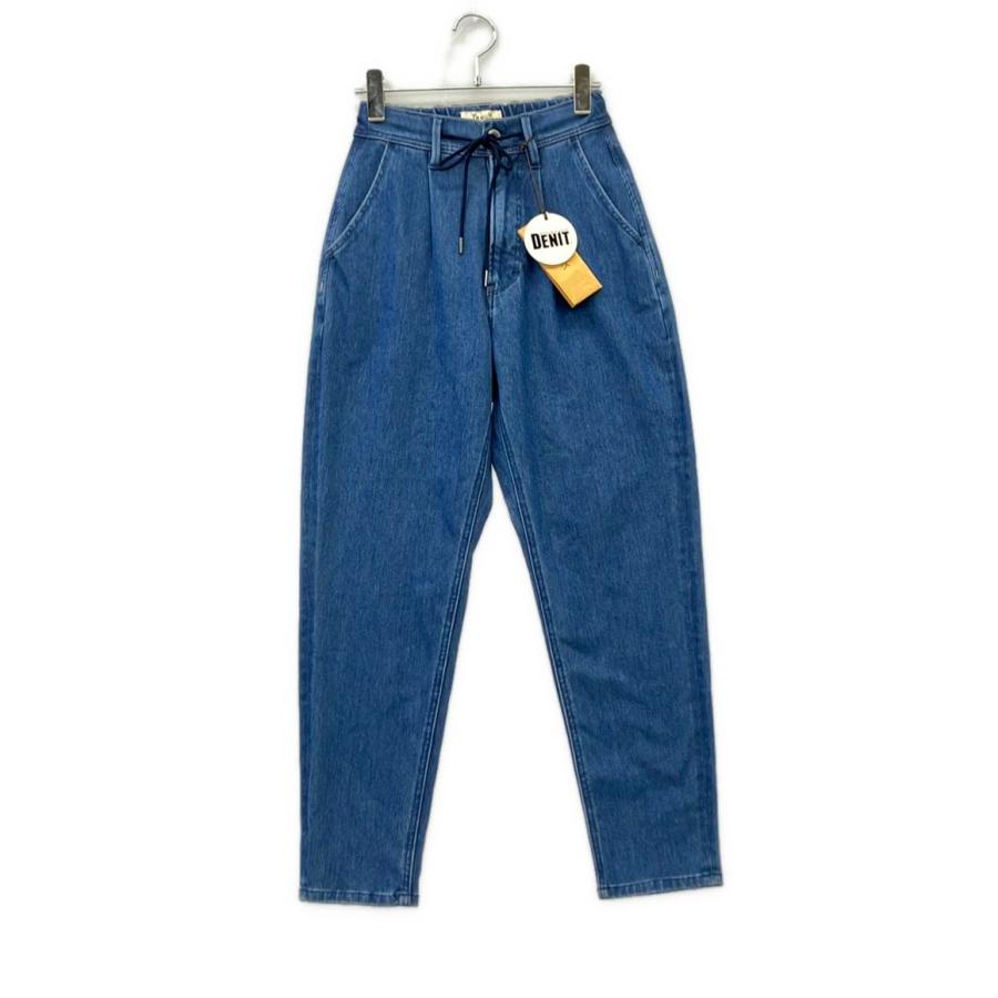 美品 ヤヌーク テーパードパンツ タックテーパード DENIT 57131101 