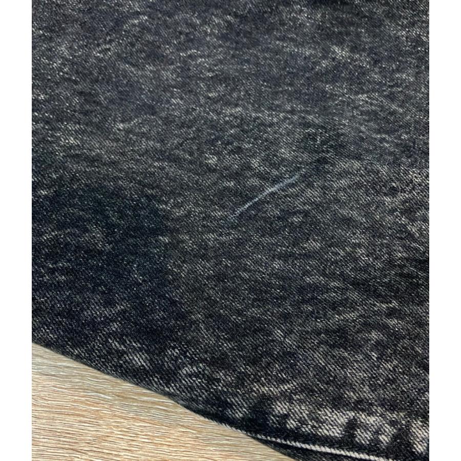 ウル デニムパンツ ジップアップ ケミカルウォッシュ加工 COTTON DENIM