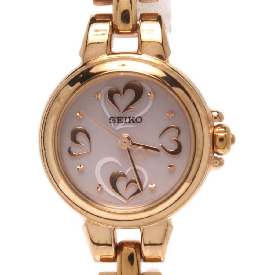 極美品【稼働品】SEIKO　セイコーV117　ハート　ピンク　ゴールド　ソーラー 極美品【稼働品】SEIKO セイコーV117 ハート ピンク ゴールド ソーラー