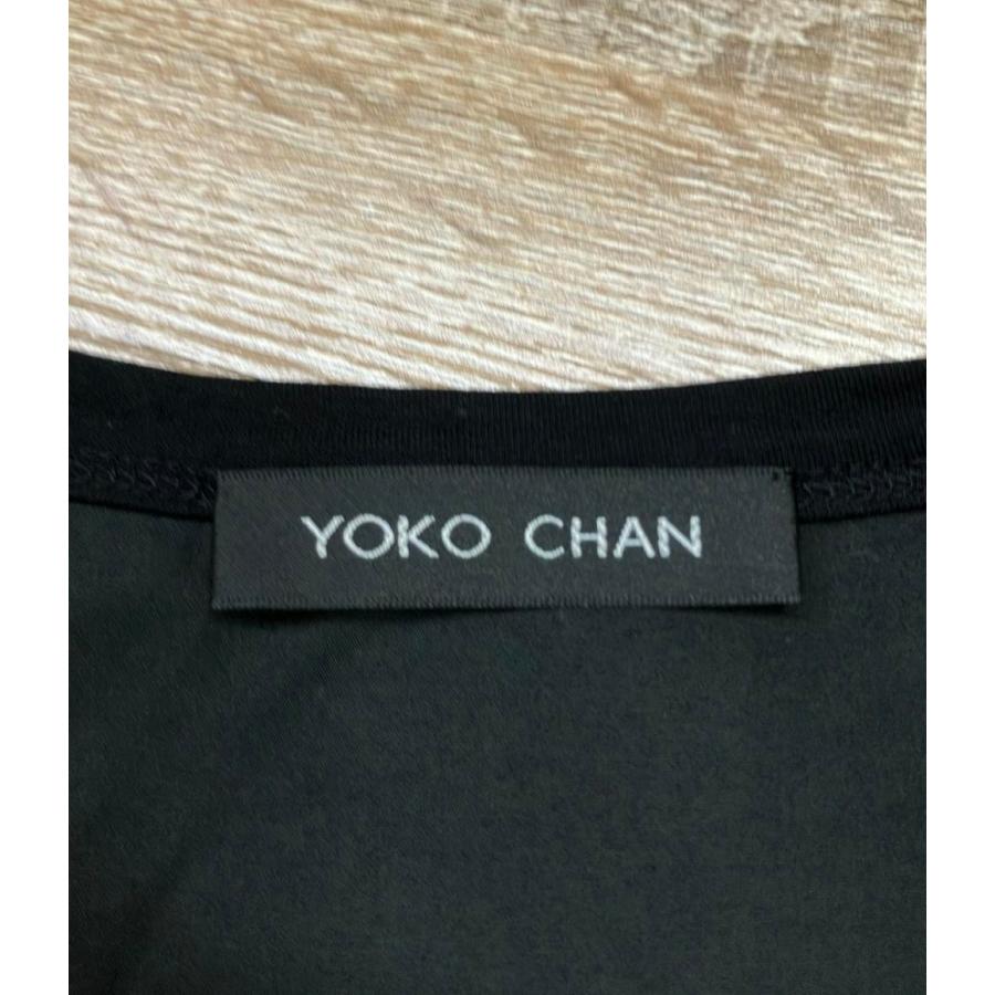 【新品未使用タグ付】ヨーコチャンYoko chanAラインカットソーブラック38 YOKO CHANヨーコチャン Aラインカットソー 38 半袖ペプラム