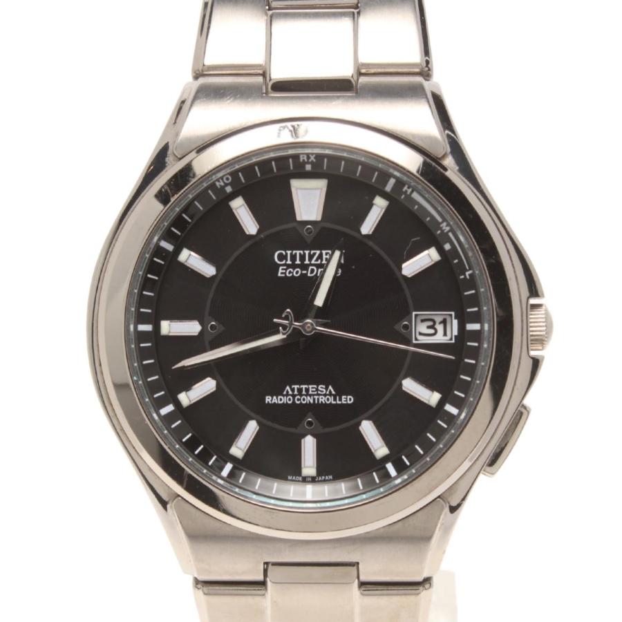 【CITIZEN】 シチズン 電波ソーラー腕時計 アテッサ シチズン 腕時計 アテッサ ATTESA ソーラー ブラック H110