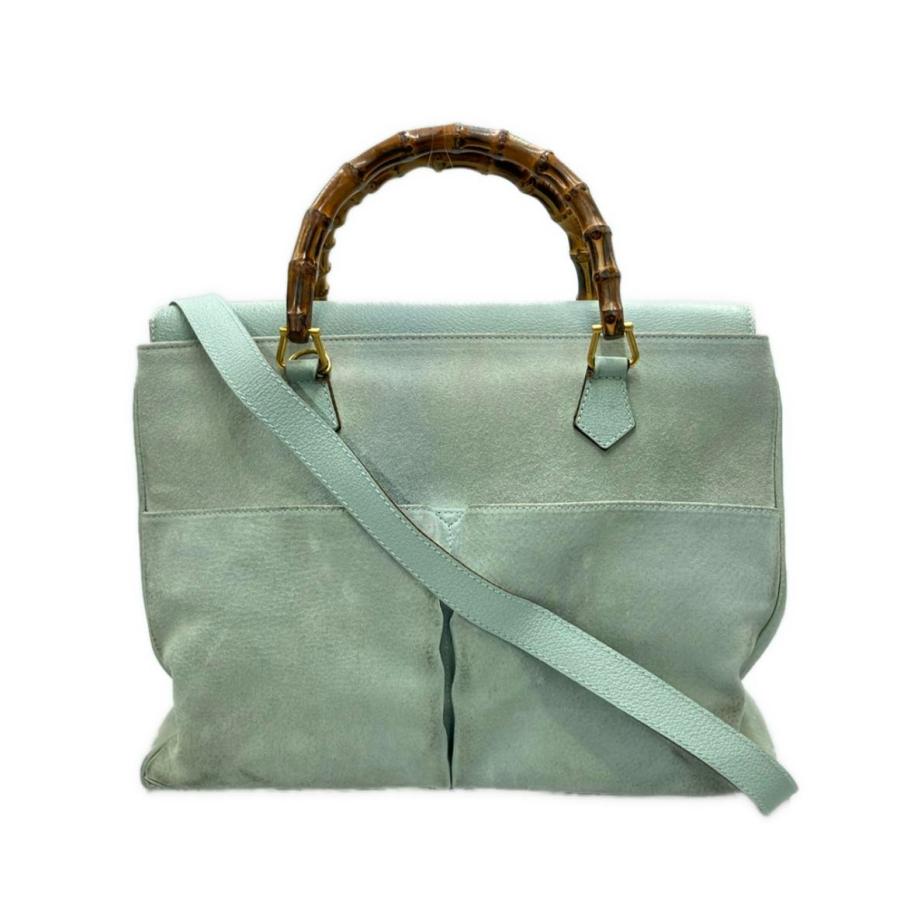 グッチ　GUCCI 2way ショルダー　ハンドバッグ　バンブー　外観美品　竹 GUCCI グッチ バンブー 2wayショルダーバッグ レザー ベージュ