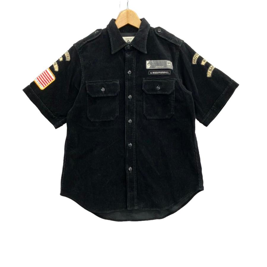 A Bathing Ape ラガーシャツ Mサイズ ブラック/グレーキムタク着用 A