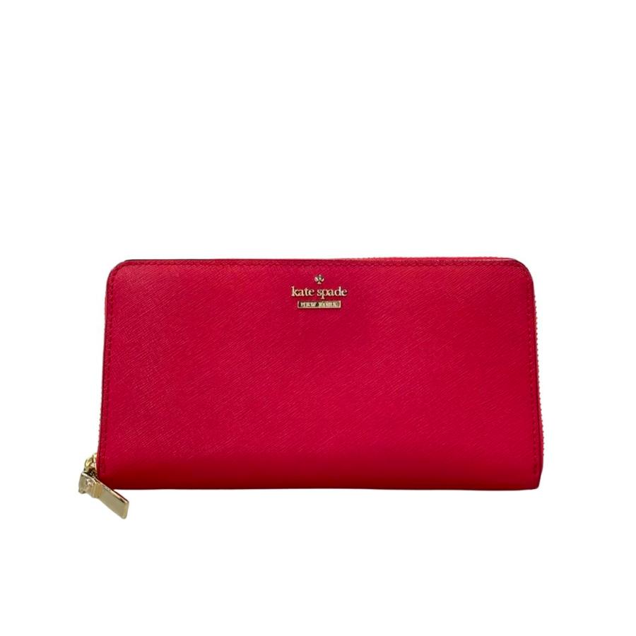 Kate Spade ケイトスペード　ワイン系　ラウンドファスナー長財布 ケイトスペード Kate Spade 長財布 財布 レディース ラウンド