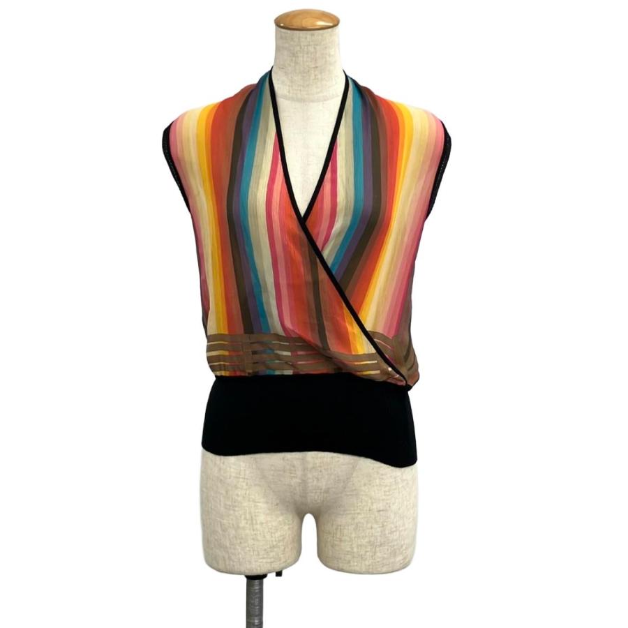 エルメス カシュクール ノースリーブブラウス シルク100% レディース  