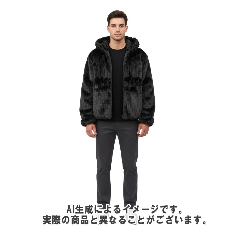 シュプリーム フェイクファー フードジャケット メンズ SIZE L Supreme