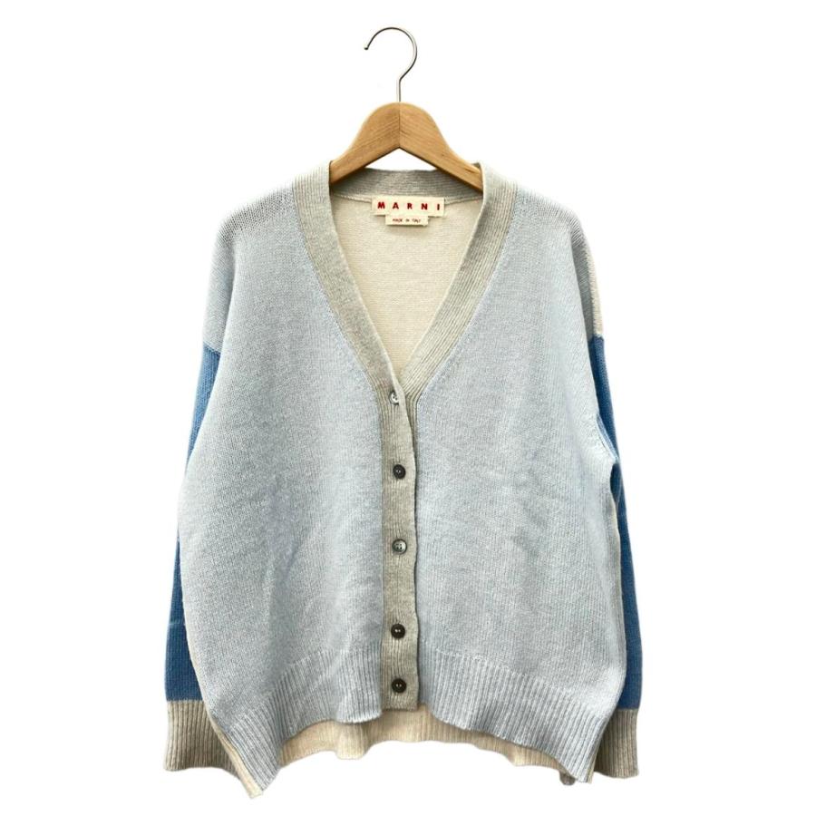 マルニ カラーブロックカシミアニットカーディガン レディース SIZE 40 