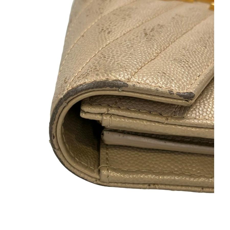 イヴ・サンローラン 二つ折り長財布 カサンドラマトラッセ レディース