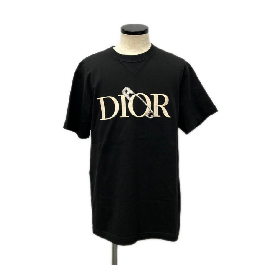 DIOR HOMME ブラック 半袖シャツ 蜂刺繍 BEE刺繍 ポロシャツ 半袖 ライン ハチ 46 S 黒 ブラック