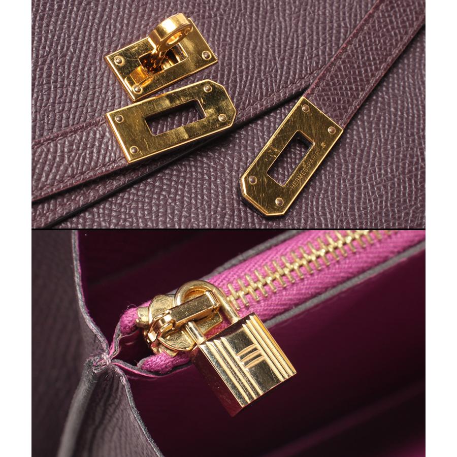 エルメス 長財布 D刻印 ゴールド金具 ケリーウォレット レディース HERMES 中古の画像