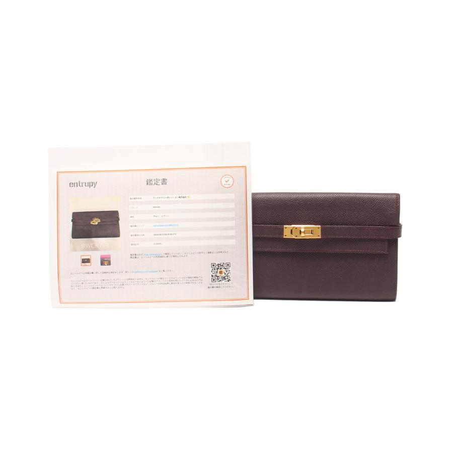エルメス 長財布 D刻印 ゴールド金具 ケリーウォレット レディース HERMES 中古の画像