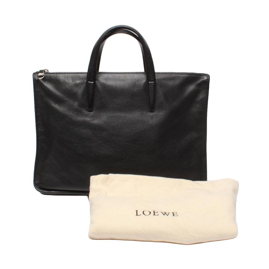 鑑定済み 正規品 ロエベ　LOEWE ビジネスバッグ　黒 最高級】LOEWE ロエベ ビジネスバッグ アナグラム オールレザー 黒