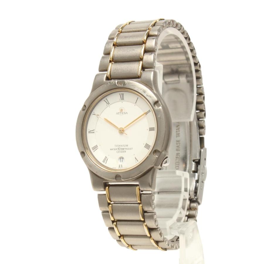 ミ*イ様 ジャンク品　CITIZEN シチズン ATTESA アテッサ 腕時計 シチズン 腕時計 アテッサ ATTESA クオーツ ホワイト 4713-472098