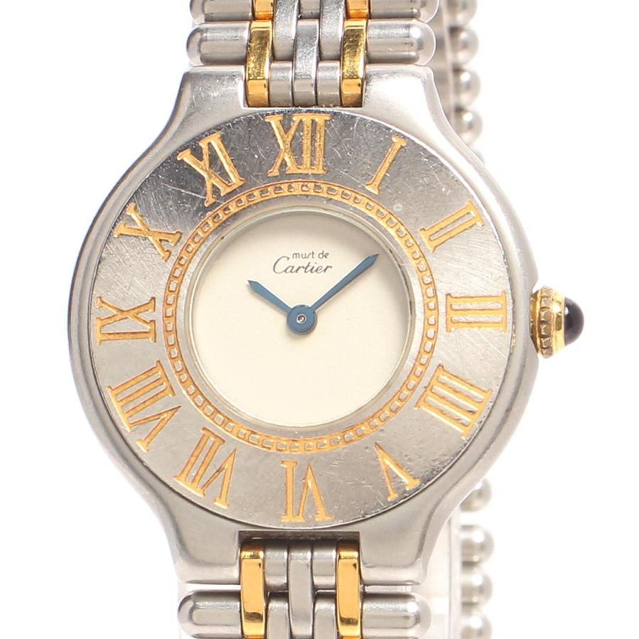 Cartier 腕時計 クォーツ マスト21 中古 カルティエ 腕時計 マスト21 クオーツ レディース CARTIER 中古