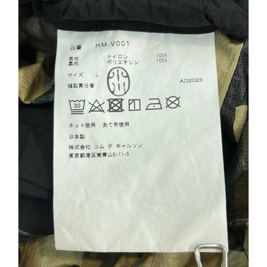 コムデギャルソンオム　ナイロン切り替えベスト　裏地　迷彩　XL 美品 コムデギャルソンオム ナイロンベスト 裏地迷彩柄 HM-V001 メンズ