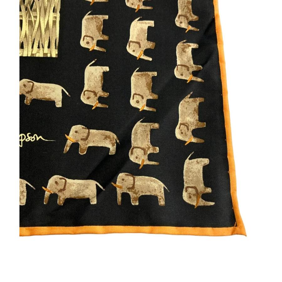 新品未使用品JIMTHOMPSONジムトンプソンシルク100ブランケット ジムトンプソン スカーフ シルク100% 象柄 レディース JIM THOMPSON